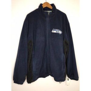 Seattle Seahawks Men's Fleece Jersey Knit Lined Heavy Full Zip Sweater New